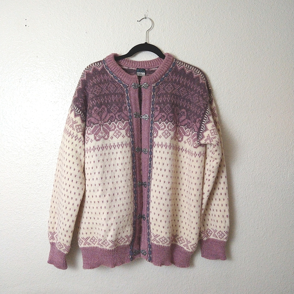 COPY - Dale of Norway Wool Metal Hook Cardigan
